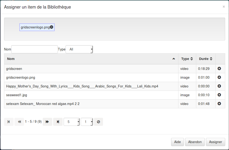 Assign from Library form