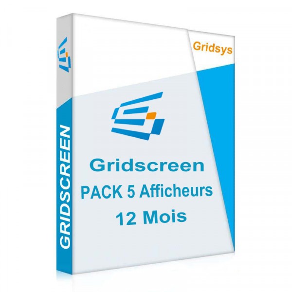 Pack 5 displays > Gridscreen 12 months subscription